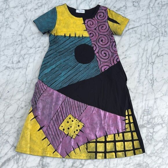 Disney Other - Sally Nightmare Before Christmas Dress Hand Painted Girl's 10/12